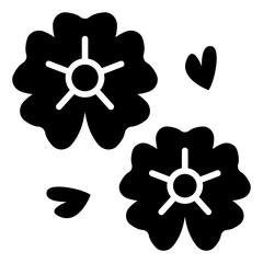 Sakura Flower Solid Icon