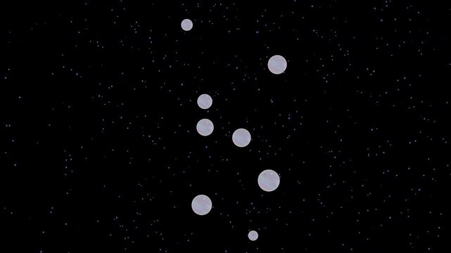 Transparent bubbles animated overlay with transparent background. 4K video, alpha channel, ProRes 4444