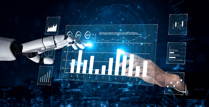 An AI interface for financial data analysis and stock market reporting. Using AI to generate charts for tracking trends and investment data. Motif - Powered by Adobe