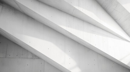 Curved concrete stairs create artistic shadows in modern architecture