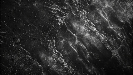 Obraz premium Hyper realistic photo showing white dust scratches concept. Abstract black and white texture with intricate details and patterns.