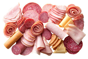 Assortment of Sliced Deli Meats and Cheeses