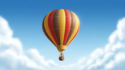 Naklejka premium Hot air balloon isolated on white background