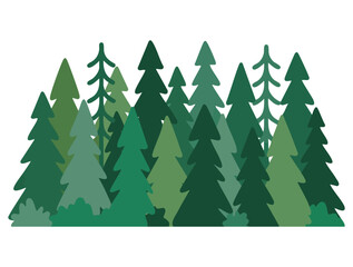 Obraz premium Green fir tree as rural landscape element vector illustration perfect for nature scenery background environmental design or outdoor themed artwork