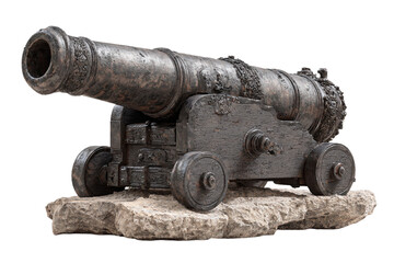 Antique Cannon on Stone Base
