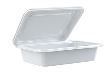 Open White Plastic Container