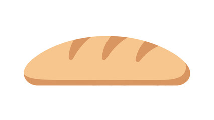 Bread loaf icon flat design, bakery food icon modern vector, bread illustration pastel, minimalist staple food icon, baked bread symbol
