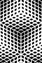 black and white cube background