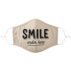 Face mask with positive message isolated on transparent background