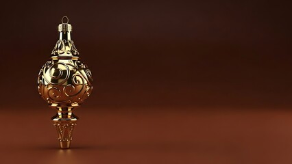 Golden Christmas Bauble Ornament Decoration Shiny Festive Luxury Design Background