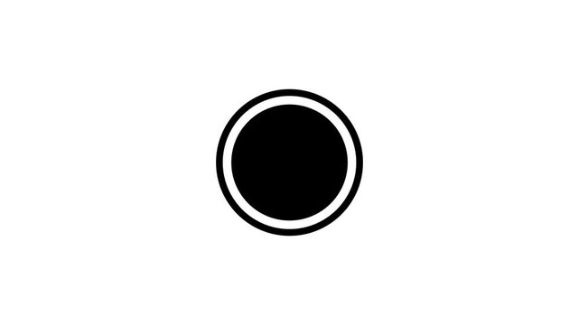 Minimalist Black and White Loading Circle Animation Loop.