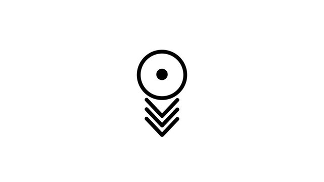 Minimalist Scroll Down Arrow Animation Loop.