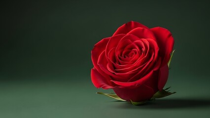 Fototapeta premium Dramatic Red Rose Blossom Elegant Floral Valentine Romance Love Fresh Cut Flower