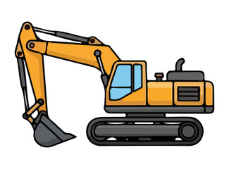 Illustration of a Construction Excavator