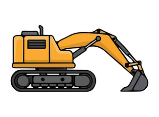 Illustration of a Construction Excavator