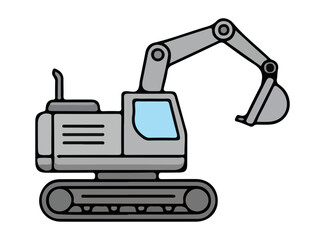Illustration of a Construction Excavator