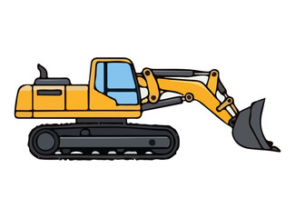 Illustration of a Construction Excavator