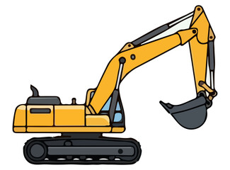 Illustration of a Construction Excavator
