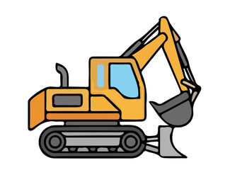 Illustration of a Construction Excavator
