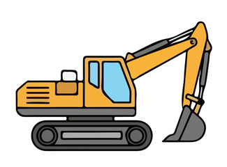 Illustration of a Construction Excavator