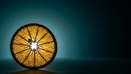 Orange Slice Radiance Backlit Citrus Fruit Freshness Vitamin C Health