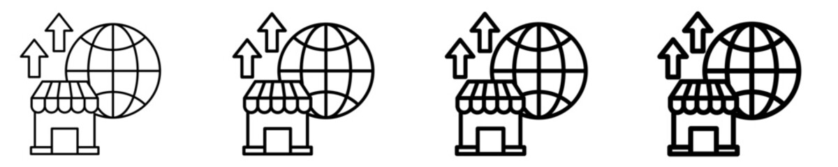 Emerging Market Strategy Icon Set Different Style Collection