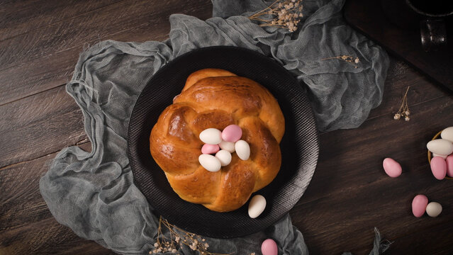 Easter folar with sugar almonds