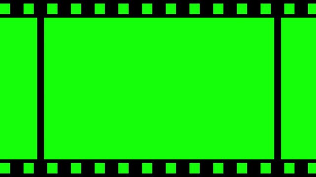Classic Vintage Film Strip Frame Green Screen Overlay