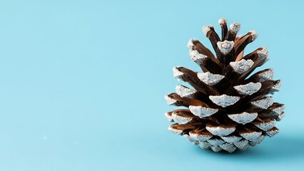 Pinecone Festive Winter Holiday Season Celebration Ornament Decoration Blue