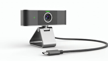 High-definition webcam with built-in microphone for video conferencing and streaming