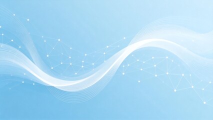 Abstract white wave pattern on blue background