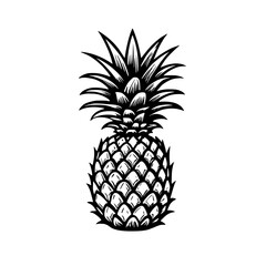 pineapple hand drawing illustration
