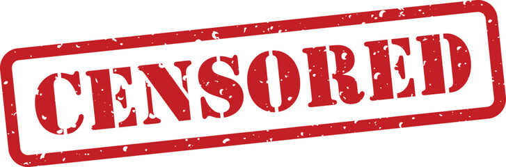 Red censored stamp