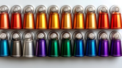 Colorful Collection - An Array of Nespresso Coffee Capsules.