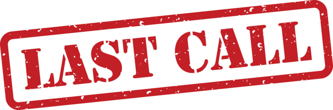 Red last call stamp