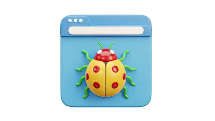 Bug on Browser Window - Software Error Concept