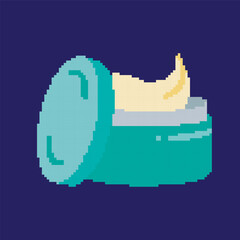 Makeup pixel art, illustration on isolated background.