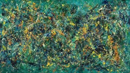 Energetic brushwork dynamic abstract paint splatter. AI generated