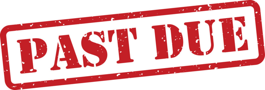 red past due stamp