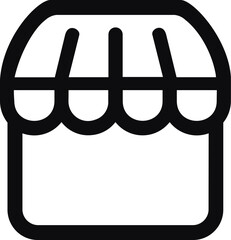Minimalist Storefront Icon for Retail and Local Business