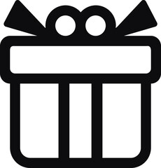 Minimalist Gift Box Icon for Holidays and Special Occasions