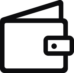 Minimalist Wallet Line Icon for Finance and Payment