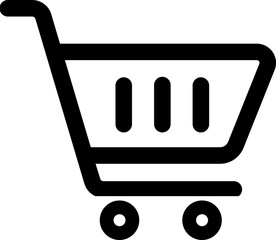 Shopping Cart Icon for Retail and E-commerce Checkout