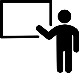 Presentation and Lecture Icon with Teacher