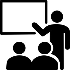Presentation and Lecture Icon with Teacher