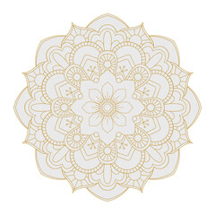Intricate Ornamental Circle Floral Mandala Decorative Element