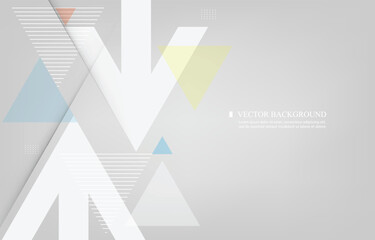 Abstract geometric tecgnology gray wallpaper.triangle shape.futuristic style