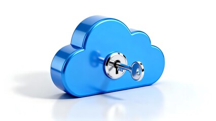 Cloud Security Concept &ndash; Locked Cloud with Key