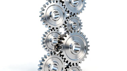 System Integration Concept &ndash; Silver Gears on White