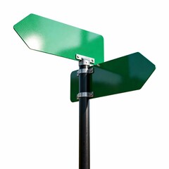 Blank Green Road Signs &ndash; Direction and Choice Concept